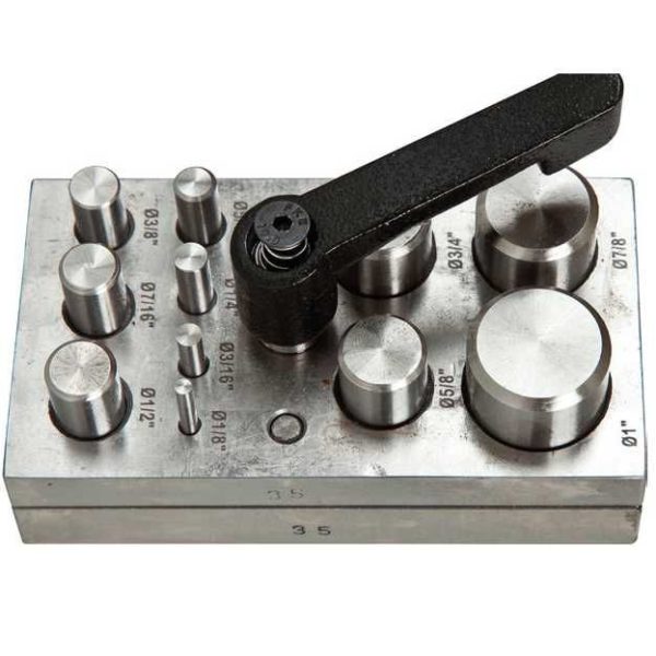 CORTA DISCOS 11 MEDIDAS CON PALANCA EN LA MATRIZ