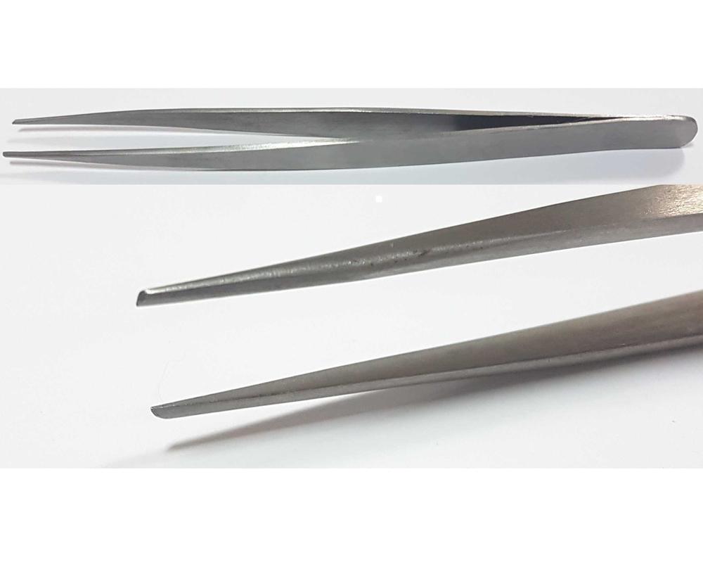 PINZA ACERO INOX PUNTA MEDIA 180mm
