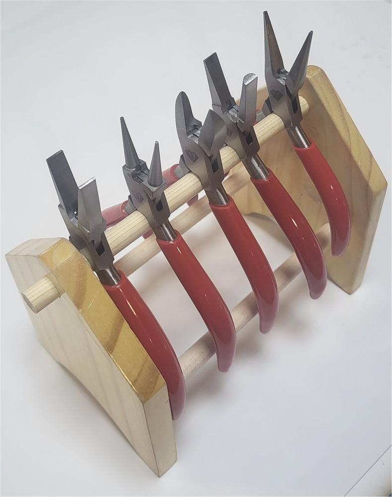 PACK 5 ALICATES DIAMOND CON SOPORTE DE MADERA